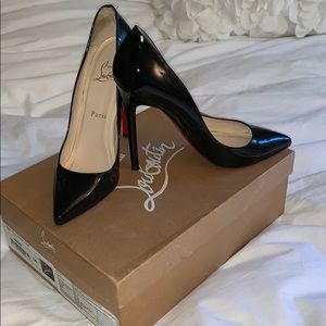 Christian Louboutin black Patent Pigalle 120